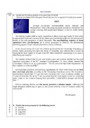 English Worksheet: Test on the European Union