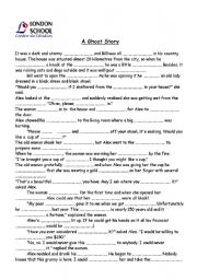 English Worksheet: ghost story