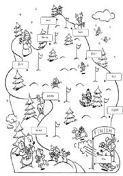 English Worksheet: counting slalom