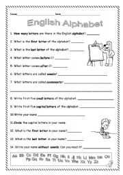 English Worksheet: Alphabet Activities