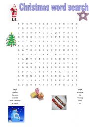 English Worksheet: Christmas Word Search