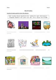 English Worksheet: City & Country