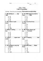 English Worksheet: test