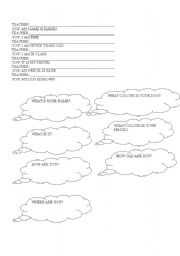 English worksheet: matching