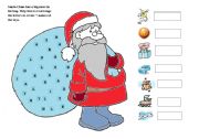 English Worksheet: Santa and his presents