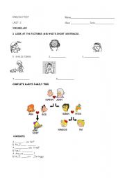 English worksheet: test family demonstratives to be