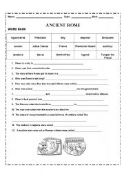 English worksheet: ancient rome 