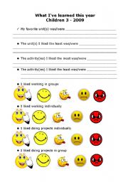 English Worksheet: Self Assessment