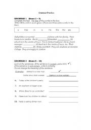 English Worksheet: grammar Practice