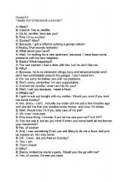 English Worksheet:  dialogue using 