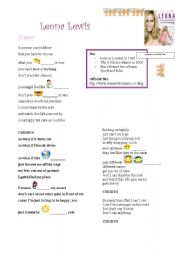 English Worksheet: Happy by Leona Lewis