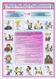 English Worksheet: PAST PERFECT CONTINUOUS