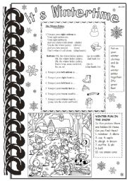 English Worksheet: Its Wintertime