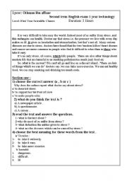 English Worksheet: stress