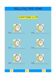 English worksheet: hours