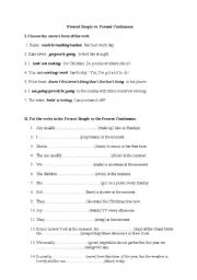 English Worksheet: Present Simple & Present Continuous II