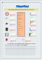 English worksheet: imperative