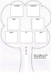 English Worksheet: Family tree