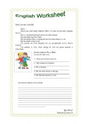 English worksheet