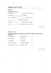 English worksheet: Progress test