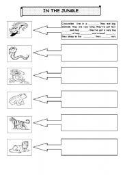 English Worksheet: DESCRIBING ANIMALS