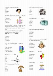 English Worksheet: 4th Grades Test  -75 Questions (Part 3)