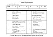 English Worksheet: Fitness Team Marathon
