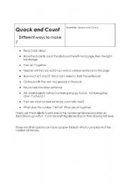 English worksheet: Quack and Count