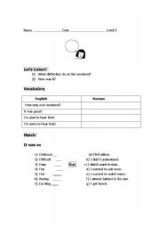 English worksheet: Sorry to hear that/Glad to hear that 