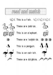 English Worksheet: this is - these are