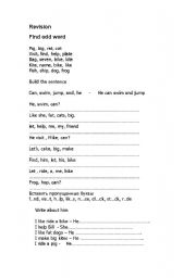English Worksheet: revision