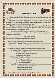 Test of English about CHOCOLATE