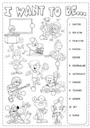 English Worksheet: Jobs Pictionary