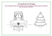 English Worksheet: A Living Room for Christmas
