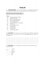 English Worksheet: Notting Hill_dinner scene