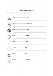 English Worksheet: Have and Have got