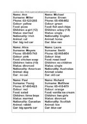 English worksheet: GETTING TO KNOW PEOPLE