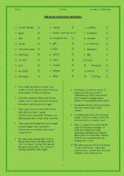 English worksheet: X-mas matching 1