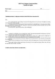 English worksheet: Possessive case and verb To Be