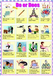 English Worksheet: do /does