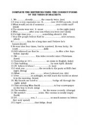 English worksheet: grammar practice