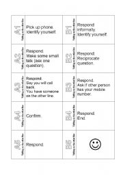 English Worksheet: The Ultimate Telephoning Challenge - Cards - Phone Calls (Talking on Other Line) Business English Role Play Cards