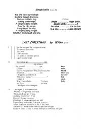 English worksheet: Christmas Songs 1