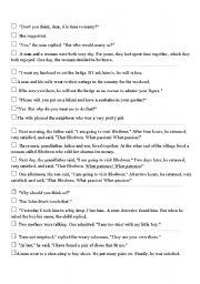 English Worksheet: JOKES