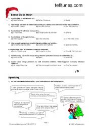 English Worksheet: Christmas Song - Santa Claus Is Coming To Town - Intermediate
