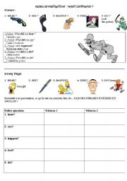 English Worksheet: crime investigation -detective story worksheet 1