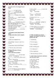 English Worksheet: Present Simple Review