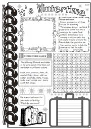 English Worksheet: Its Wintertime 2