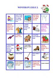 English Worksheet: WINTER PUZZLE 2.