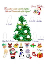 English Worksheet: O, Christmas Tree